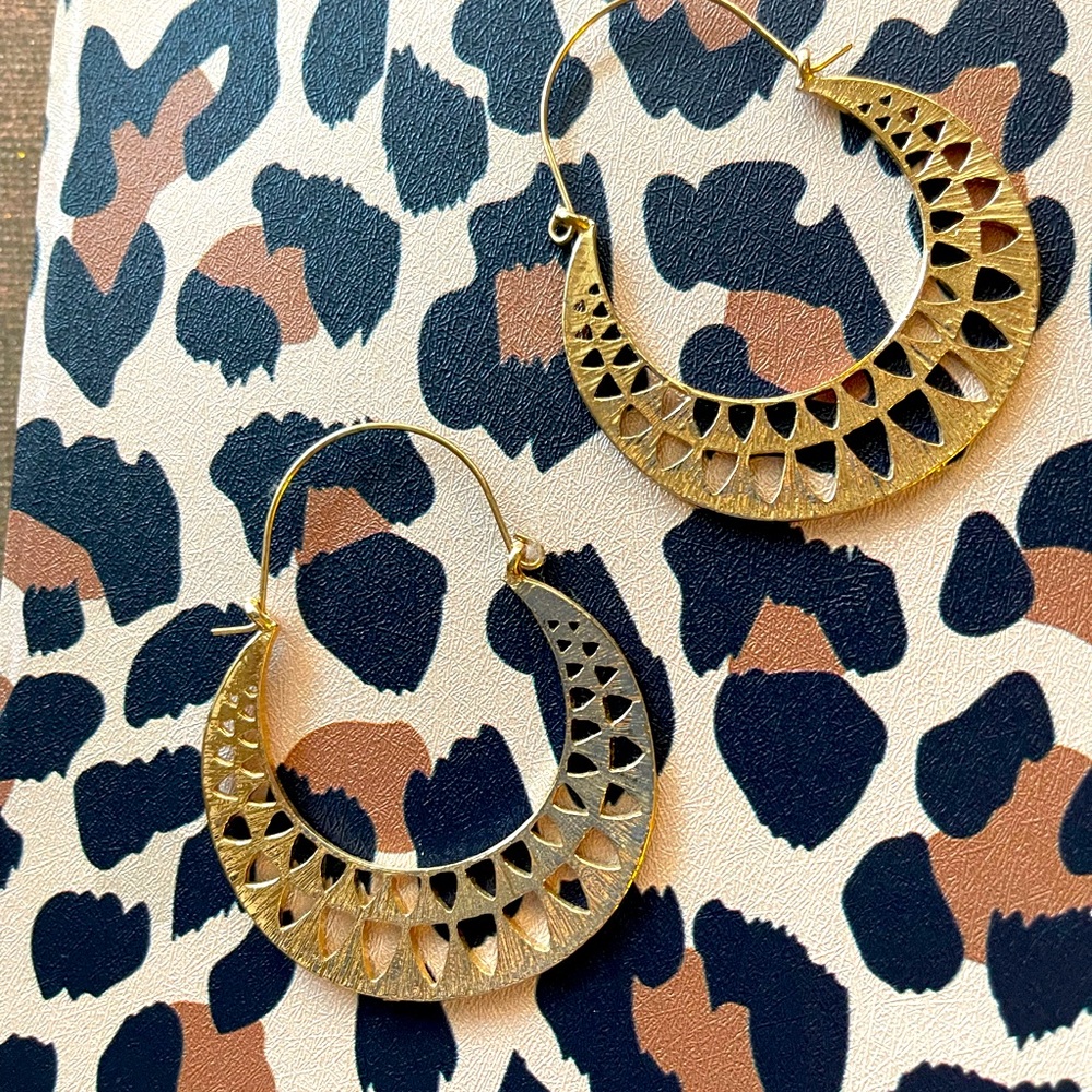 Gold hoop earrings